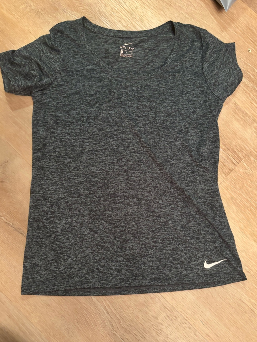 Nike Women's Short Sleeve Tee - Dark Heather Gray.